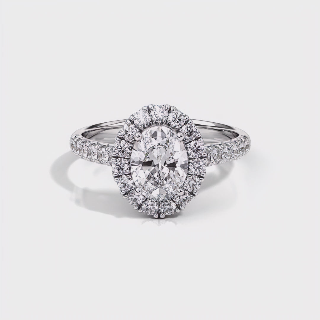 diamond ring oval halo